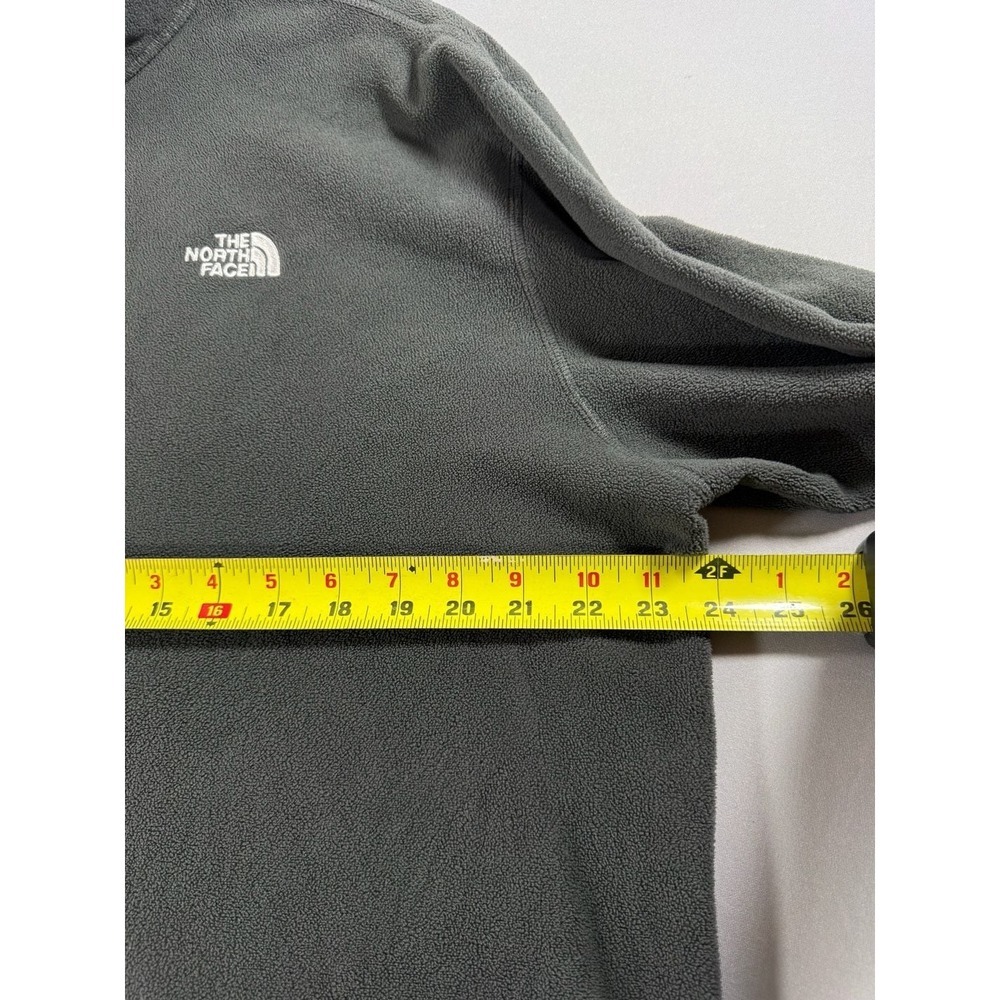 The North Face Jacket Men's Gray Fleece 1/4 Quarter Zip Pullover Sweatshirt Hiki - Picture 5 of 13